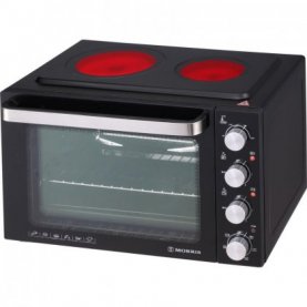 ΦΟΥΡΝΑΚΙ 2 ΕΣΤΙΩΝ ΚΕΡΑΜΙΚΩΝ MEO4820C MORRIS ΜΑΥΡΟ ΜΕ ΑΕΡΑ