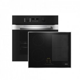 SET ΦΟΥΡΝΟΣ&ΕΣΤΙA MIELE H 2861-1 B+KM 7464 FR STEEL MIELE (12432430+11022890)