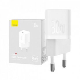 CHARGER GAN5 FAST CHARGER 1C 30W EU WHITE BASEUS