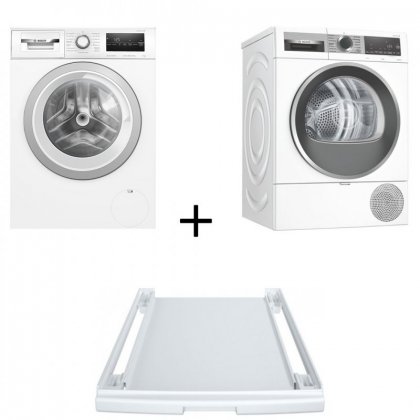 SET BOSCH ΠΛΥΝΤΗΡΙΟ ΡΟΥΧΩΝ WAN28285GR + ΣΤΕΓΝΩΤΗΡΙΟ WQG233D8GR + ΣΥΝΔΕΤΙΚΟ ΠΛΥΝΤΗΡΙΟΥ ΣΤΕΓΝΩΤΗΡΙΟΥ W