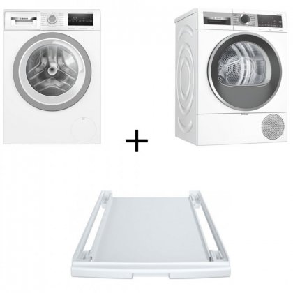SET BOSCH ΠΛΥΝΤΗΡΙΟ ΡΟΥΧΩΝ WAN282E1GR + ΣΤΕΓΝΩΤΗΡΙΟ WQG233D8GR + ΣΥΝΔΕΤΙΚΟ ΠΛΥΝΤΗΡΙΟΥ ΣΤΕΓΝΩΤΗΡΙΟΥ W