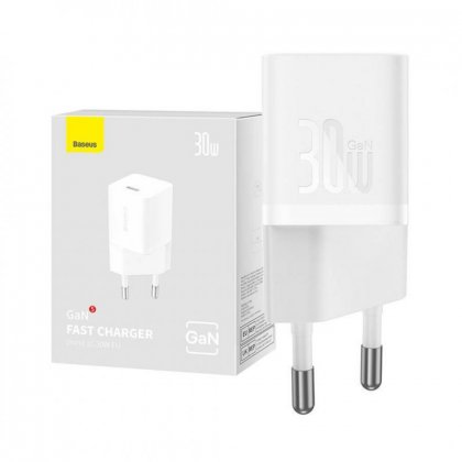 CHARGER GAN5 FAST CHARGER 1C 30W EU WHITE BASEUS