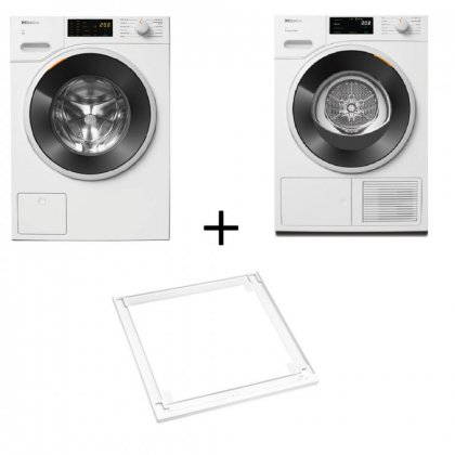 SET MIELE ΠΛ ΡΙΟ 9KG WWG360WCS +9KG ΣΤΕΓΝ ΡΙΟ TWD640WP+ ΣΥΝΔΕΤΙΚΟ WTV 501 LW