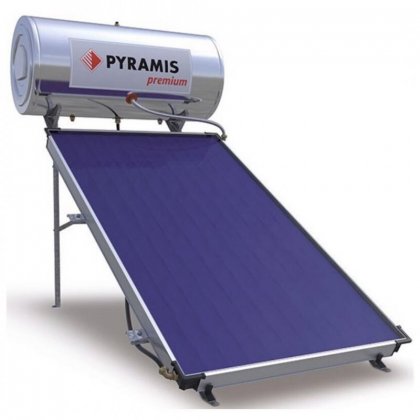 ΗΛΙΑΚΟΣ ΘΕΡΜΟΣΙΦΩΝΑΣ PYRAMIS PREMIUM 160L 2.3m2 ΔΙΠΛΗΣ ΕΝΕΡΓΕΙΑΣ (3τεμ) 026002301