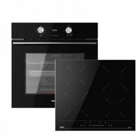 SET ΦΟΥΡΝΟΣ ΠΥΡΟΛΥΤΙΚΟΣ & ΕΣΤΙA ΕΠΑΓΩΓΙΚΗ TEKA HLB 8418P BK + IBC 64100S