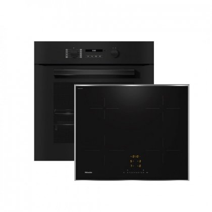 SET ΦΟΥΡΝΟΣ & ΕΣΤΙA MIELE H 2861-1 B BLACK +KM 7361 FR (12432420+12315500)