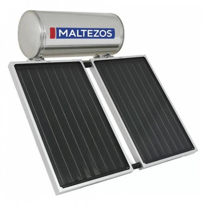 ΗΛΙΑΚΟΣ ΘΕΡΜΟΣΙΦΩΝ MALTEZOS H 160L 2 SAC 90x150 2,7 τμ  Διπλής Ενέργειας INOX (4τμχ) 21.10.048
