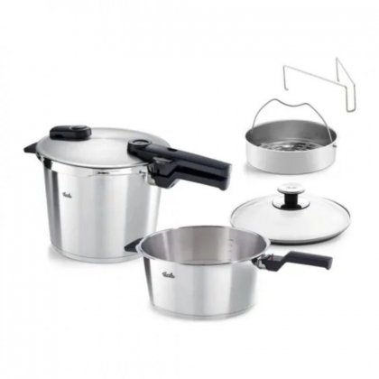ΣΕΤ QUATTRO VITAQUICK PREMIUM 6 LT  3.5LT ΜΕ ΚΑΛΑΘΙ ΑΤΜΟΥ FISSLER