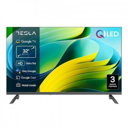 ΤΗΛΕΟΡΑΣΗ 32 QLED Q32E665GHS GOOGLE TV TESLA