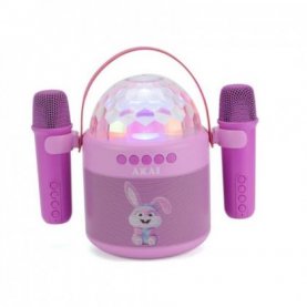 ΦΟΡΗΤΟ ΗΧΕΙΟ JOYBOX KIDS ΚΑΡΑΟΚΕ ME 2 ΜΙΚΡΟΦΩΝΑ RGB LED AKAI