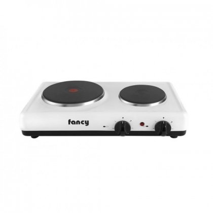 ΕΣΤΙΑ ΕΠΙΤΡΑΠΕΖΙΑ 2000W-1000W 2 ΕΣΤΙΩΝ ΛΕΥΚΗ 0014 FANCY