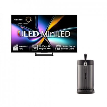 ΤΗΛΕΟΡΑΣΗ 65 ULED 65U7Q PRO Mini Led 165Hz HISENSE + ΔΩΡΟ Beer Dispenser Hisense HBD5A