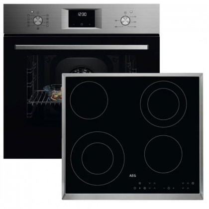 SET ΦΟΥΡΝΟΣ & ΕΣΤΙA OU5AB21CM+HK634021XB INOX 65LT AEG